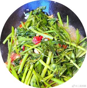 泰國飛天通菜(ผักบุ้งไฟแดง่)的做法 步骤5