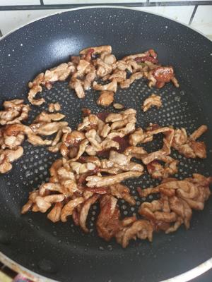 空心菜梗（竹叶菜）青椒炒肉丝的做法 步骤7