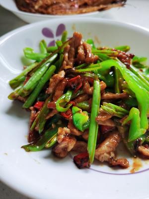 空心菜梗（竹叶菜）青椒炒肉丝的做法 步骤14