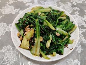 豆豉炒油麦菜的做法 步骤4