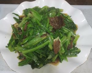 豆豉鲮鱼炒油麦菜的做法 步骤8