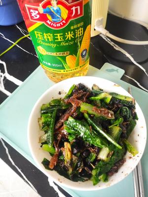 豆豉鲮鱼油麦菜的做法 步骤4