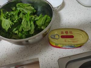 最简便的豆豉鲮鱼油麦菜的做法 步骤1