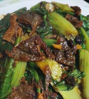 豆豉鲮鱼炒油麦，000厨艺的下饭菜的做法 步骤6