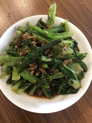 豆豉鲮鱼油麦菜的做法 步骤3