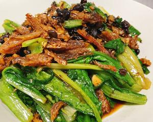 豆豉鲮鱼油麦菜的做法 步骤7