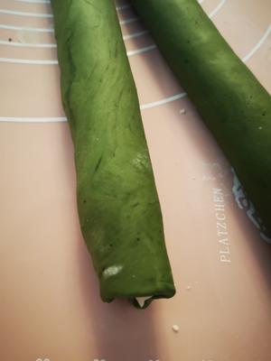 抹茶版翡翠白玉饺子附荠菜猪肉馅的制作方法的做法 步骤4