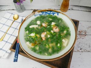 荠菜豆腐虾仁汤的做法 步骤8