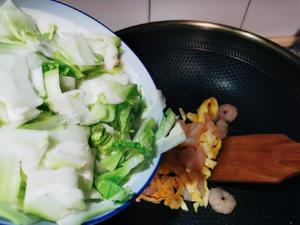 蛋丝虾仁炒儿菜（清淡爽口低热量，零厨艺）的做法 步骤5