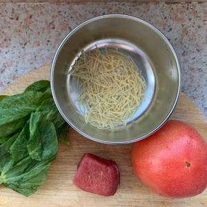 宝宝辅食番茄牛肉豌豆尖意大利面的做法 步骤1