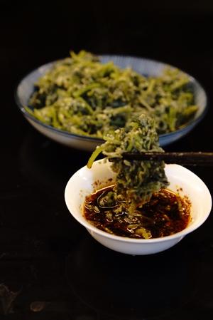 河南蒸菜 蒸茼蒿的做法 步骤8