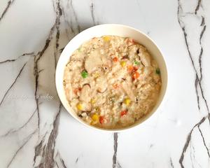 【减肥低卡早餐】170kcal?香菇杂蔬燕麦粥的做法 步骤5