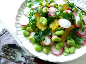 【山姆厨房】蚕豆橙子小萝卜沙拉—Broad Bean，Orange & Radishes Salad的做法 步骤7