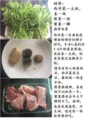 西洋菜陈肾猪骨汤的做法 步骤1