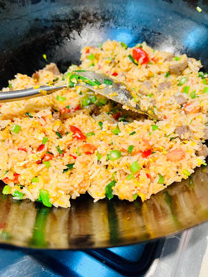 一谱吃三味：芥兰炒饭自由的做法 步骤14