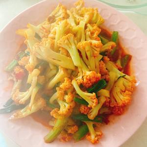 素炒花菜的做法 步骤4