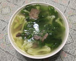 牛肉豆苗花菜上鲜汤的做法 步骤6