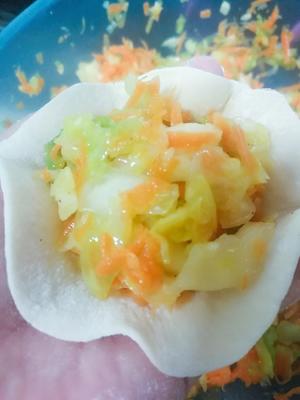 红萝卜圆白菜素菜包子（一次性发酵，附视频）的做法 步骤22