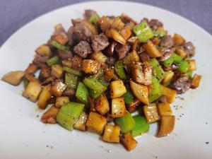 杏鲍菇黑椒牛肉粒的做法 步骤12