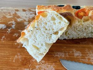 不需揉面的佛卡夏面包（Focaccia Bread）的做法 步骤17