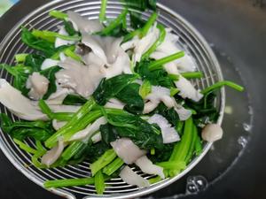 凉拌平菇菠菜的做法 步骤4