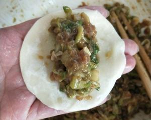 百变饺子皮～香煎槐花牛肉锅贴的做法 步骤13