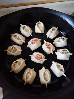 蝴蝶抱蛋煎饺（蝴蝶花样煎饺包法解析）的做法 步骤13