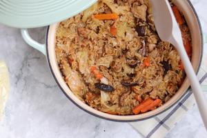 时蔬炖鸡腿 & 香菇猪肉包心菜焖饭【北鼎珐琅铸铁锅食谱】的做法 步骤17