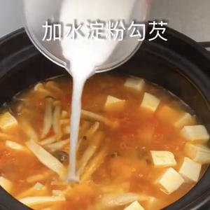西红柿海鲜菇豆腐鸡蛋汤的做法 步骤13