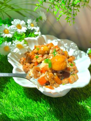 板栗香芋鹵肉蓋飯的做法 步骤15