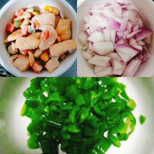 高筋／中筋面粉［自制披萨皮］撒宫保鸡丁的做法 步骤7