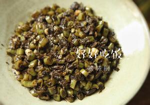 米饭杀手——无油无盐的橄榄菜四季豆的做法 步骤6