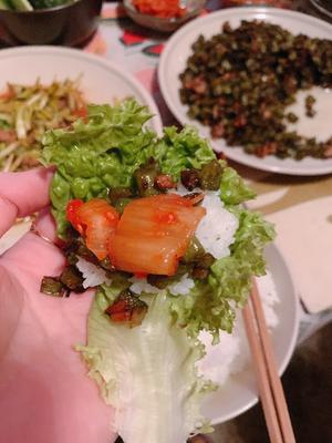 可包饭吃的橄榄菜肉碎四季豆的做法 步骤14