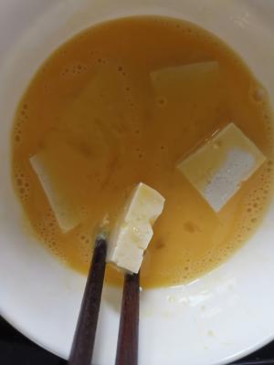 家常菜——蛋煎豆腐炒火腿的做法 步骤4