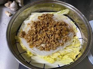 娃娃菜肉沫蒜蓉粉丝 清蒸快手菜的做法 步骤8