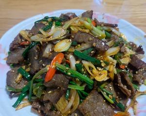 藠头炒腊牛肉-下饭下酒的做法 步骤5