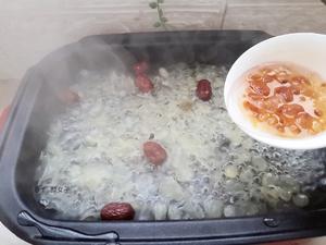 桃胶皂角米雪燕炖牛奶#麦子厨房美食锅#的做法 步骤3