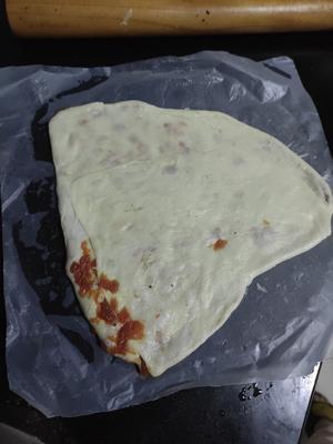 【简单快手】手抓饼小吃的做法 步骤3
