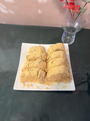 80后零嘴黄豆粉酥糖的做法 步骤10